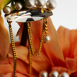 BOUCLES D'OREILLES BEAUREGARD asymétrique perles et chaîne